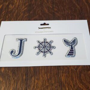 J. Crew Sticker Patches set of 3 Nautical theme "JOY"